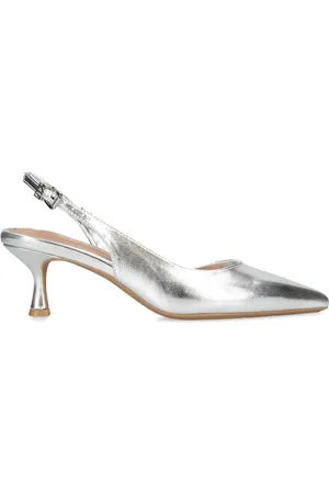 Kurt Geiger Silver Chrome Aria Low Shoes