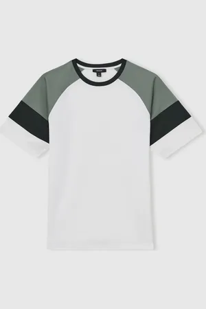 Reiss Adan Mercerised-Cotton Colourblock T-Shirtmedium