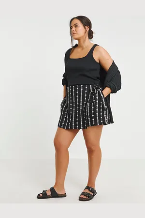 Simply Be Embroidered Linen Wrap Skirt42