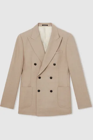Reiss Venus Slim-Fit Wool-Blend Double-Breasted Suit Blazer42r