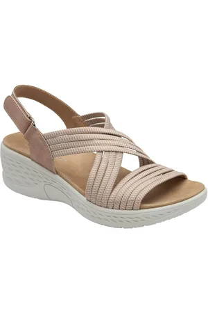 Dunlop Multi Elasticated Strap Wedge Sandalseu39