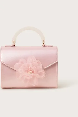 Monsoon Cassie Shimmery Tulle Flower Bridesmaid BagEn