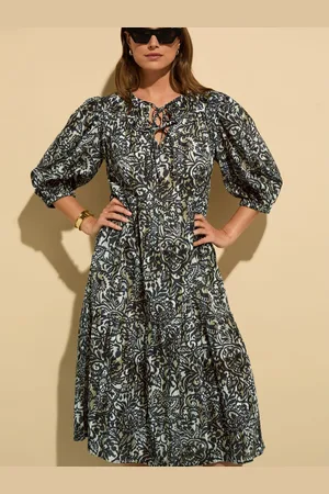 Baukjen Mathilda 100% Organic Cotton Kaftan Black Dress40