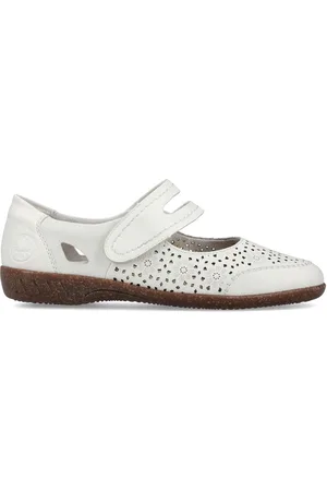 Rieker Womens Hook & Loop White Shoeseu41