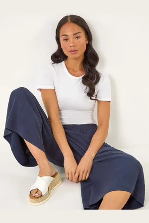 Roman Petite Elasticated Waist Linen Culottes46