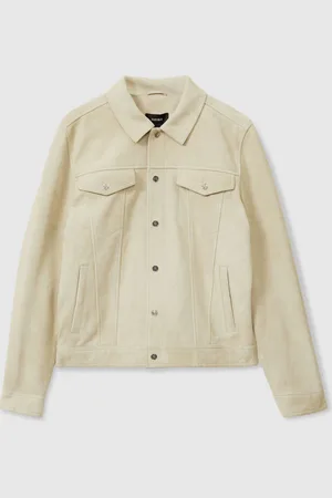 Reiss Eden Suede Trucker JacketM
