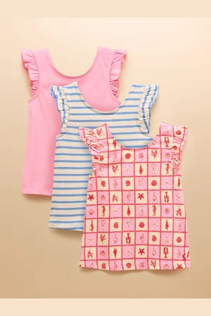 Joules Butterfly Frill Sleeve Vest Three Pack98104cm