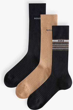 HUGO BOSS Signature Cotton 3-Pack Crew SocksS-M