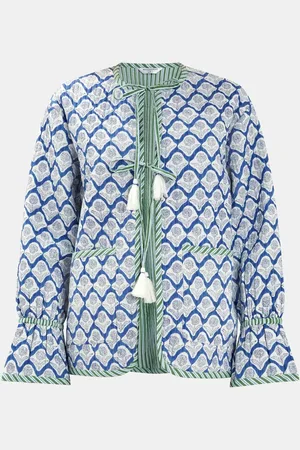 Accessorize Dandelion Print Tie Quilted 100% Cotton Jacketsmall