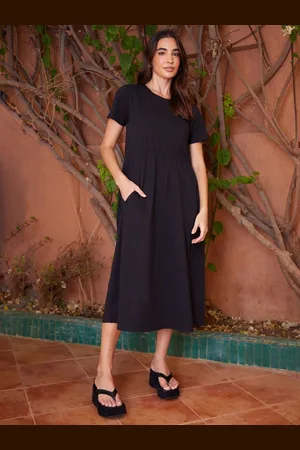 Threadbare 100% Bomuld Smock Style Midi Kjole36