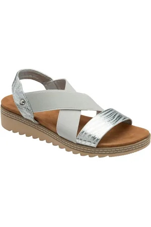 Dunlop Elasicated Strap Wedge Sandalseu39