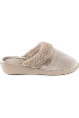 Totes Ladies Isotoner Sparkle Velour Mule Slippers