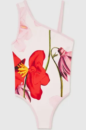 Reiss Layla NYBG Floral One-Shoulder Swimsuit158164cm