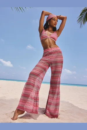 Lipsy London Crochet Style Wide Leg Beach Trouserssmall