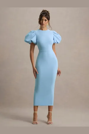 Club L Dakota Puff-Sleeve Midi Dress38
