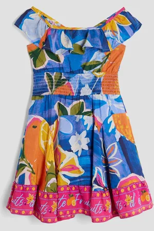 River Island Girls Print Frill Waisted Dress122128cm