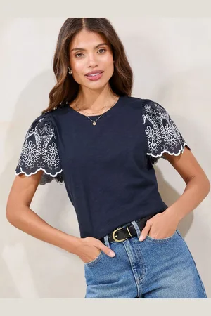 Lipsy London Embroidered Sleeve T-Shirt44