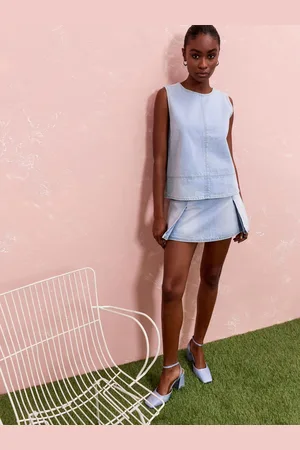 River Island Belted Denim Skirt40