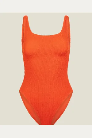 Accessorize Orange Crinkle SwimsuitS