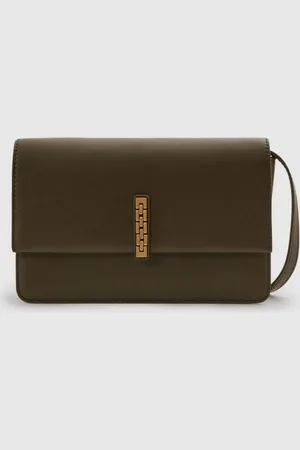 Reiss Sophia Leather Suede Chain Crossbody BagEn