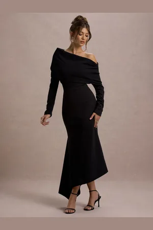 Club L Lou One Shoulder Asymmetric Maxi Dress36