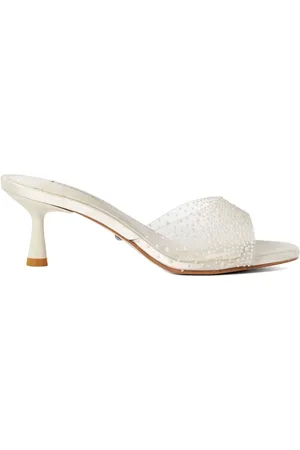 Dune Moonlit Sea Pearl Bridal Kitten Heel Mules