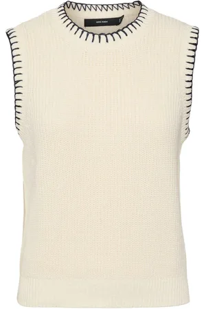VERO MODA Knitted Vest with Contrast Stitch DetailXS 6