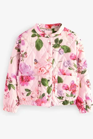 Ted Baker Pink Quilted Floral Print Jacket8 år ( 128 cm)