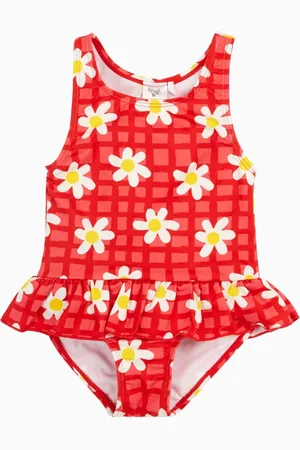 Frugi Kids Blue Little Coral Swimsuit Swimwear7480cm