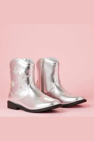 Lipsy London Star Flade sko Faux Leather Western Ankel Støvler