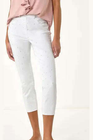 Roman Embellished Cropped Stretch Jeans46