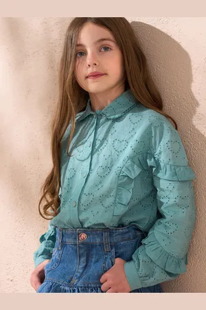 Angel & Rocket Juiette Broderie Frill 100% Cotton Shirt9 år (134cm)