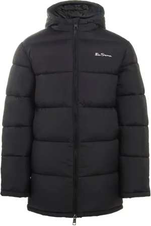 Ben Sherman Drenge Longline Puffer Sort Jakke8 - 9 år (128 - 134cm)