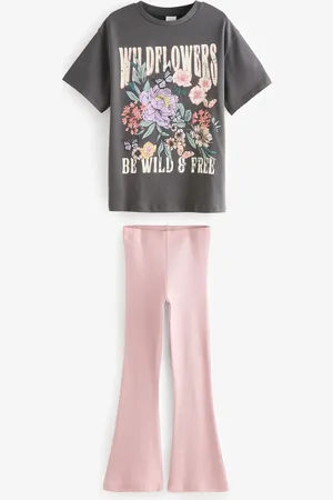 Next T-Shirt and Ribbed Flare 100% Cotton Set (3-16yrs)12 år (152cm)