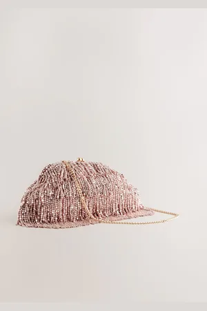 Next Fringe Beaded Clutch BagEn