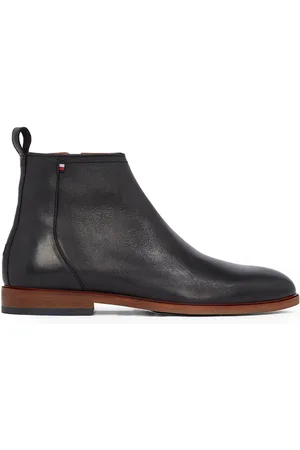 Tommy Hilfiger Leather Zip Chelsea Boots