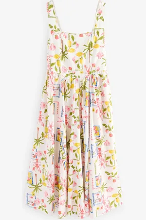 Next 100% Cotton Square Neck A-Line Midi Dress46