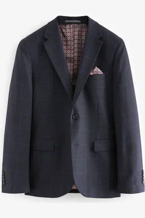 Next Prince of Wales Skræddersyet / tætsiddende fit Ternet Jakkesæt: Jakke48 Short (UK 38 S)