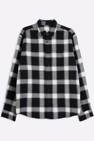 River Island Waffle 100% Cotton Check ShirtL