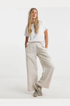 Simply Be Pinstripe Brede bukseben Bukser48