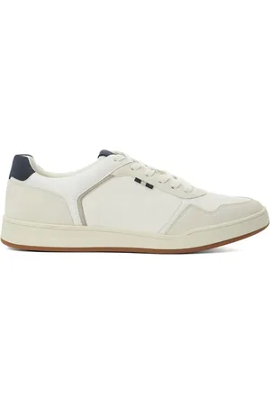 Dune Tinted Mixed Material Lace Up Trainers