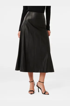 Forever New Renley Vegan Læder Midi Nederdele34