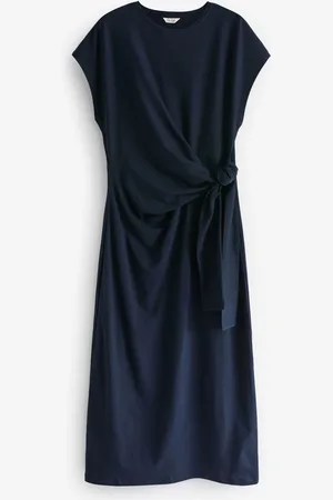 Hush Puppies 100% Cotton Midnight Navy Trinny Jersey Midi Dress42
