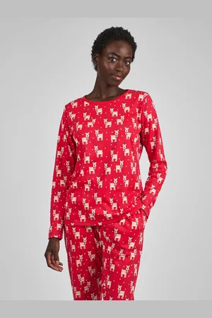 JoJo Maman Bébé Womens Reindeer Print Pyjamas SetM
