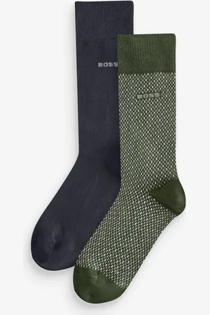 HUGO BOSS Patterned Regular Length 2 Pack SocksS-M