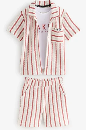 Ted Baker Tekstureret Stribet Skjorter T-shirt og shorts