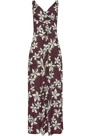 Long Tall Sally LTS Tall Wine Red Floral Print Maxi Dress38 Høj