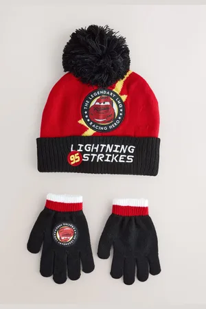 Character Disney Cars Lightning McQueen Winter Hat And Gloves SetEn