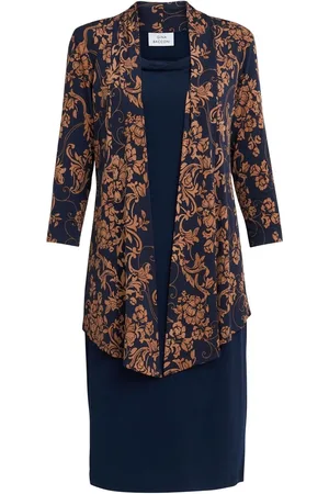 Gina Bacconi Blue Cara Mock Dress And Jacket Set40