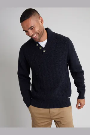 Threadbare Button Up Funnel Neck JumperXL